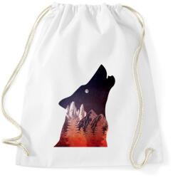 printfashion Farkas és hold - Sportzsák, Tornazsák - Fehér (5236064)