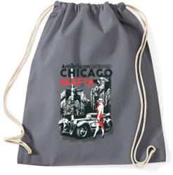 printfashion Amerikai Maffia - Sportzsák, Tornazsák - Grafitszürke (106530)