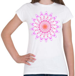 printfashion Chrysanthemum - rózsaszín - Női póló - Fehér (15194026)