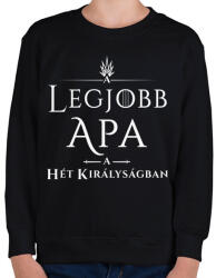 printfashion got-legjobb-apa-white - Gyerek pulóver - Fekete (1029951)