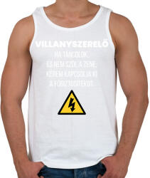 printfashion Villanyszerelő póló - Férfi atléta - Fehér (7621422)
