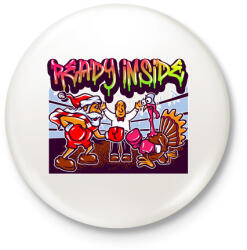 printfashion Graffiti - Karácsony - Kitűző, hűtőmágnes - Fehér (4963369)