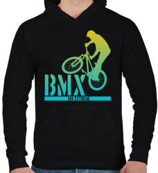 printfashion Bmx - Férfi kapucnis pulóver - Fekete (4233386)