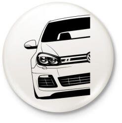 printfashion VW Golf - Kitűző, hűtőmágnes - Fehér (3081445)