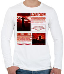 printfashion Scarecrow horror - Férfi hosszú ujjú póló - Fehér (14715734)