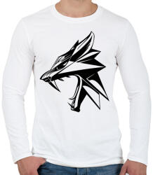printfashion Witcher logo - Férfi hosszú ujjú póló - Fehér (2112761)