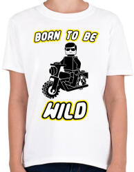 printfashion born-to-be-wild-black - Gyerek póló - Fehér (781886)