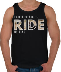 printfashion I WOULD RATHER MY BIKE - Férfi atléta - Fekete (2228301)