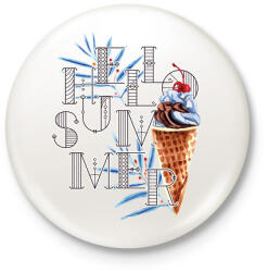 printfashion Helló nyár! - Kitűző, hűtőmágnes - Fehér (3080680)