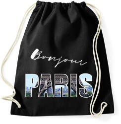 printfashion bonjour paris - Sportzsák, Tornazsák - Fekete (2548857)