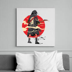 printfashion Magányos gitáros - Színes - Vászonkép - Fehér (6640989)