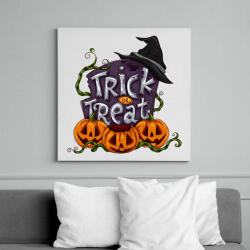 printfashion Trick or Treat - Vászonkép - Fehér (6628045)