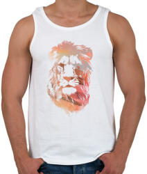 printfashion Desert lion - Férfi atléta - Fehér (220169)