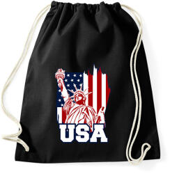 printfashion usa liberty - Sportzsák, Tornazsák - Fekete (16160604)
