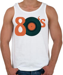 printfashion 80as évek - Férfi atléta - Fehér (14098697)