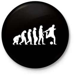 printfashion Foci Evolúció - Kitűző, hűtőmágnes - Fekete (3101554)