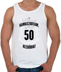 printfashion kamasz-50-black-white - Férfi atléta - Fehér (604526)