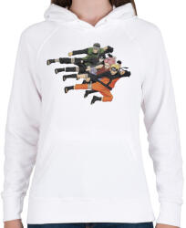 printfashion Naruto Shippuden Team - Női kapucnis pulóver - Fehér (497109)