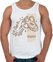 printfashion Vízöntő horoszkóp - Férfi atléta - Fehér (6258940)