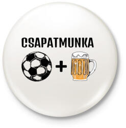 printfashion Csapatmunka - Kitűző, hűtőmágnes - Fehér (3081131)