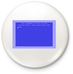 printfashion Commodore 64 - Kitűző, hűtőmágnes - Fehér (6237936)