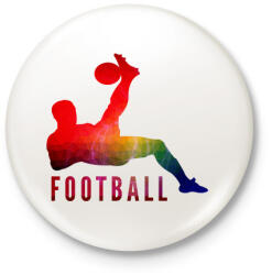 printfashion FOOTBALL - Kitűző, hűtőmágnes - Fehér (3079588)