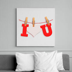 printfashion Valentin nap - Vászonkép - Fehér (6637446)