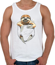 printfashion Lajhár zsebminta - Férfi atléta - Fehér (13964919)