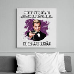 printfashion Minden férfi hős - Vászonkép - Fehér (6637496)