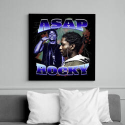 printfashion Asap Rocky - Vászonkép - Fekete (14131590)
