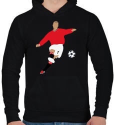 printfashion David Beckham - Férfi kapucnis pulóver - Fekete (14900265)