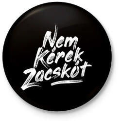 printfashion nem-kerek-zacskot-paint-white - Kitűző, hűtőmágnes - Fekete (3095402)