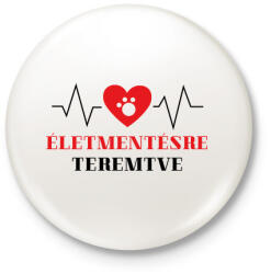 printfashion Életmentésre teremtve - Állatorvos - Kitűző, hűtőmágnes - Fehér (7225652)