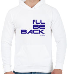 printfashion I will be back - T-800 - Férfi kapucnis pulóver - Fehér (7577439)