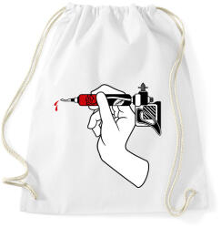 printfashion Tattoo Gun - Sportzsák, Tornazsák - Fehér (1948409)