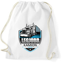 printfashion Legjobb kamionsofőr - Sportzsák, Tornazsák - Fehér (6547528)