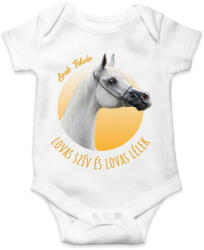 printfashion Lovas szív - Arab Telivér - Baba Body - Fehér (7190208)