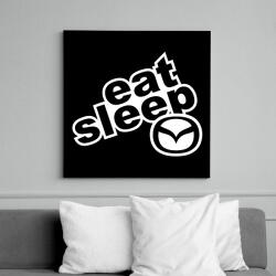 printfashion Eat Sleep Mazda - Vászonkép - Fekete (6651663)