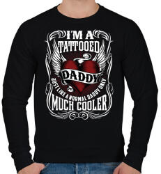 printfashion Tetovált apa - Férfi pulóver - Fekete (5077252)