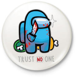 printfashion Among us trust no one - Kitűző, hűtőmágnes - Fehér (4129745)