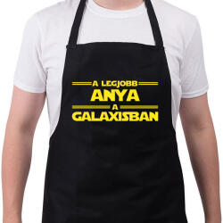 printfashion A legjobb anya a galaxisban - Kötény - Fekete (16507408)