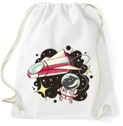 printfashion Űrhajós cica - Sportzsák, Tornazsák - Fehér (13090970)
