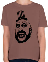 printfashion Captain Spaulding - Gyerek póló - Mogyoróbarna (359540)