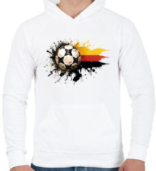 printfashion Német szurkoló - Férfi kapucnis pulóver - Fehér (14592023)