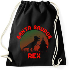 printfashion Santa Saurus Rex - Sportzsák, Tornazsák - Fekete (5593277)