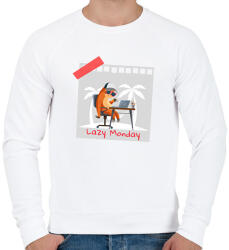 printfashion Lazy Monday - Férfi pulóver - Fehér (13962118)
