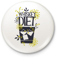printfashion Whiskey diéta - Kitűző, hűtőmágnes - Fehér (5650775)