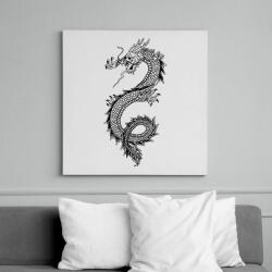 printfashion sárkány - Vászonkép - Fehér (7471167)