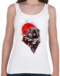 printfashion Tigris territórium - Női atléta - Fehér (391820)