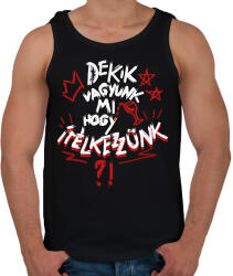 printfashion Kik vagyunk mi, hogy ítélkezzünk - Férfi atléta - Fekete (16827704)